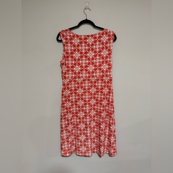 Soma Orange Medallion Print Soft Jersey Twist Short Bra Dress Size Large - Picture 2 of 6